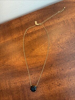 Kate Spade New York Gold-Tone Necklace with Black Stone